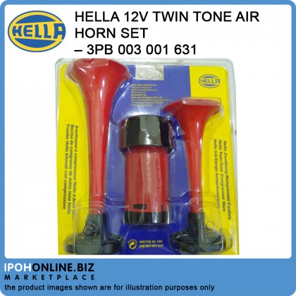 HELLA 12V Twin Tone Air Horn Set – 3PB 003 001 631
