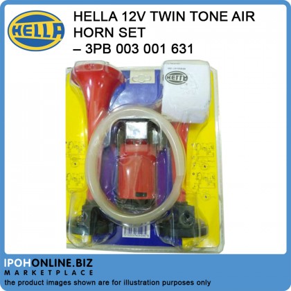 HELLA 12V Twin Tone Air Horn Set – 3PB 003 001 631