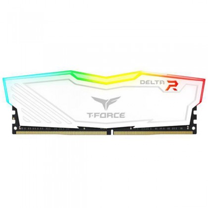TeamGroup T-FORCE Delta RGB White 4GB DDR4 2666 UDIMM Desktop Gaming RAM TF4D44G2666HC15B01 TeamGroup T-FORCE Delta RGB White 4GB DDR4 2666 UDIMM Desktop Gaming RAM TF4D44G2666HC15B01