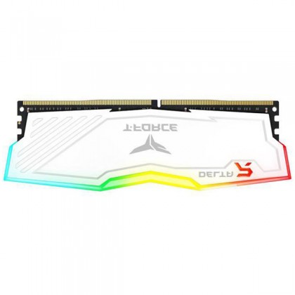 TeamGroup T-FORCE Delta RGB White 4GB DDR4 2666 UDIMM Desktop Gaming RAM TF4D44G2666HC15B01 TeamGroup T-FORCE Delta RGB White 4GB DDR4 2666 UDIMM Desktop Gaming RAM TF4D44G2666HC15B01