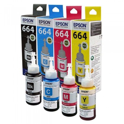 EPSON T664 70ml Cyan Magente Yellow Black Ink EPSON T664 70ml Cyan Magente Yellow Black Ink