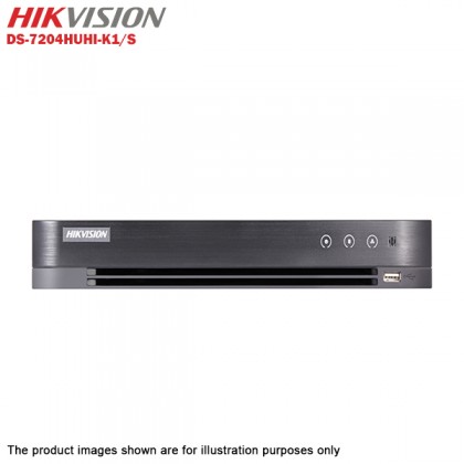 Hikvision DS-7204HUHI-K1/S Up To 5MP 4 Channel Turbo HD DVR + 1TB 7x24 CCTV HDD Hikvision DS-7204HUHI-K1/S Up To 5MP 4 Channel Turbo HD DVR + 1TB 7x24 CCTV HDD