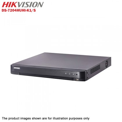 Hikvision DS-7204HUHI-K1/S Up To 5MP 4 Channel Turbo HD DVR + 1TB 7x24 CCTV HDD Hikvision DS-7204HUHI-K1/S Up To 5MP 4 Channel Turbo HD DVR + 1TB 7x24 CCTV HDD