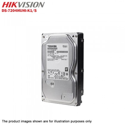Hikvision DS-7204HUHI-K1/S Up To 5MP 4 Channel Turbo HD DVR + 1TB 7x24 CCTV HDD Hikvision DS-7204HUHI-K1/S Up To 5MP 4 Channel Turbo HD DVR + 1TB 7x24 CCTV HDD