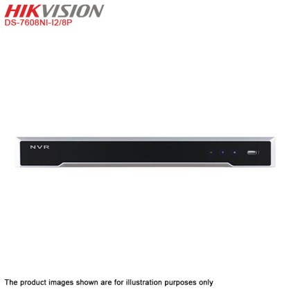 Hikvision DS-7608NI-I2/8P Up To 12MP 8 Channel 3840x2160P Embedded Plug & Play 4K NVR Hikvision DS-7608NI-I2/8P Up To 12MP 8 Channel 3840x2160P Embedded Plug & Play 4K NVR