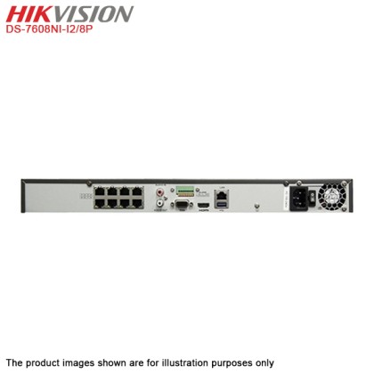 Hikvision DS-7608NI-I2/8P Up To 12MP 8 Channel 3840x2160P Embedded Plug & Play 4K NVR Hikvision DS-7608NI-I2/8P Up To 12MP 8 Channel 3840x2160P Embedded Plug & Play 4K NVR