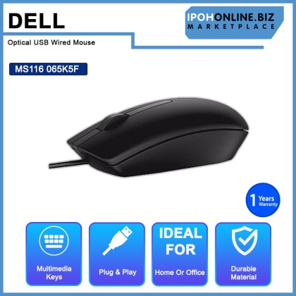 Dell Multimedia USB Wired Keyboard - KB216 US International (QWERTY) Black + Dell Optical USB Wired Mouse - MS116 065K5F Combo Set Dell Multimedia USB Wired Keyboard - KB216 US International (QWERTY) Black + Dell Optical USB Wired Mouse - MS116 065K5F Combo Set