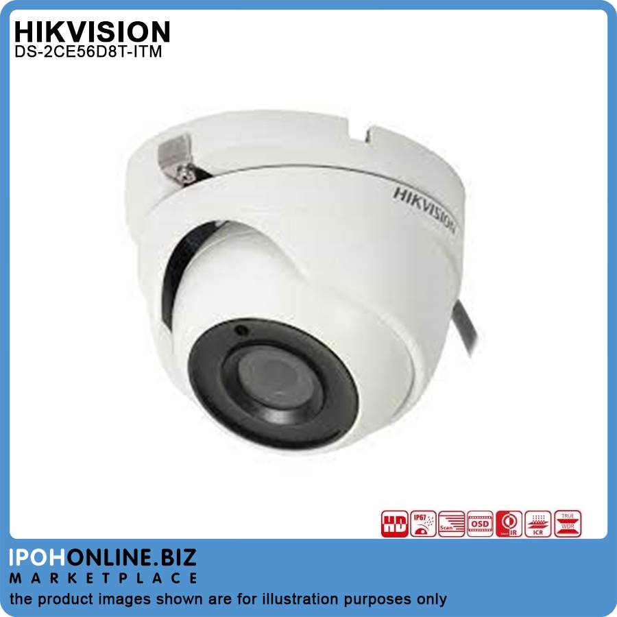 Hikvision DS-2CE56D8T-ITM 2MP 3.6mm 1080P Ultra Low Light EXIR Turret Camera