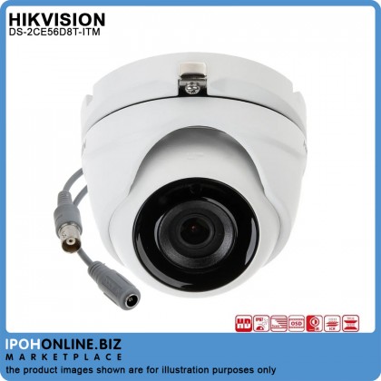 Hikvision DS-2CE56D8T-ITM 2MP 3.6mm 1080P Ultra Low Light EXIR Turret Camera Hikvision DS-2CE56D8T-ITM 2MP 3.6mm 1080P Ultra Low Light EXIR Turret Camera
