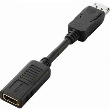 ELECOM DisplayPort Male to HDMI Female Cable Adapter 15CM AD-DPHBK ELECOM DisplayPort Male to HDMI Female Cable Adapter 15CM AD-DPHBK