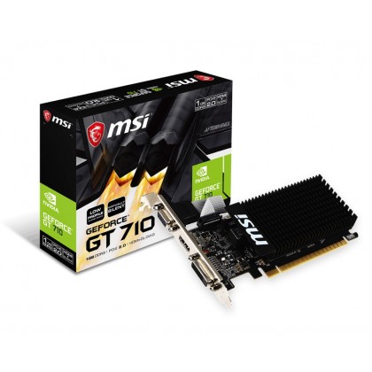 MSI GeForce GT 710 1GB DirectX 12 VGA HDMI DVI PCIE 2.0 HDCP Ready Low Profile Video Card MSI GeForce GT 710 1GB DirectX 12 VGA HDMI DVI PCIE 2.0 HDCP Ready Low Profile Video Card