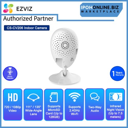 EZVIZ Mini O Full HD Indoor Wi-Fi Cloud Camera C2C 1080p With 2 Way Audio CS-CV206 EZVIZ Mini O Full HD Indoor Wi-Fi Cloud Camera C2C 1080p With 2 Way Audio CS-CV206