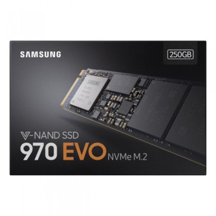 Samsung 250GB 970 EVO NVMe M.2 PCIe 3500 MB/s Read V NAND Internal SSD For High Performance Users - MZ-V7E250BW