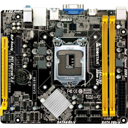 BIOSTAR H81MHV3 LGA 1150 Intel H81 DDR3 HDMI VGA SATA 3 USB 3.0 Micro ATX Motherboard