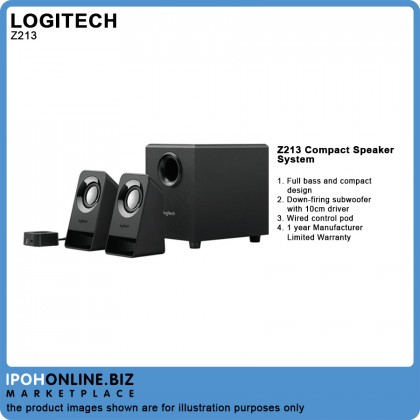 Logitech Z213 Compact 2.1 Full Sound Speaker System Logitech Z213 Compact 2.1 Full Sound Speaker System
