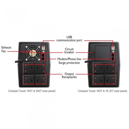 Neuropower Compact Touch 1K0T Line Interactive UPS 1000VA - 4 x British sockets Neuropower Compact Touch 1K0T Line Interactive UPS 1000VA - 4 x British sockets