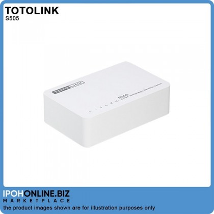 TOTOLINK S505 5 Port 10/100Mbps Mini Desktop Network Switch TOTOLINK S505 5 Port 10/100Mbps Mini Desktop Network Switch