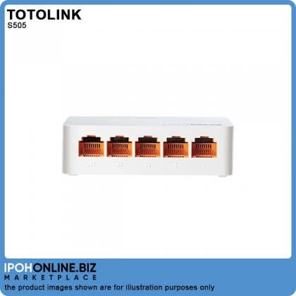 TOTOLINK S505 5 Port 10/100Mbps Mini Desktop Network Switch TOTOLINK S505 5 Port 10/100Mbps Mini Desktop Network Switch