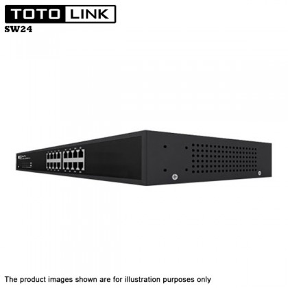 TOTOLINK SW24 24 Port 10/100Mbps Unmanaged Network Rackmount Switch TOTOLINK SW24 24 Port 10/100Mbps Unmanaged Network Rackmount Switch