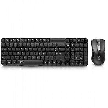 Rapoo X1800 2.4G Wireless Multimedia 1000 DPI Optical Mouse & Keyboard Combo - Black Rapoo X1800 2.4G Wireless Multimedia 1000 DPI Optical Mouse & Keyboard Combo - Black