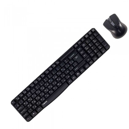 Rapoo X1800 2.4G Wireless Multimedia 1000 DPI Optical Mouse & Keyboard Combo - Black Rapoo X1800 2.4G Wireless Multimedia 1000 DPI Optical Mouse & Keyboard Combo - Black