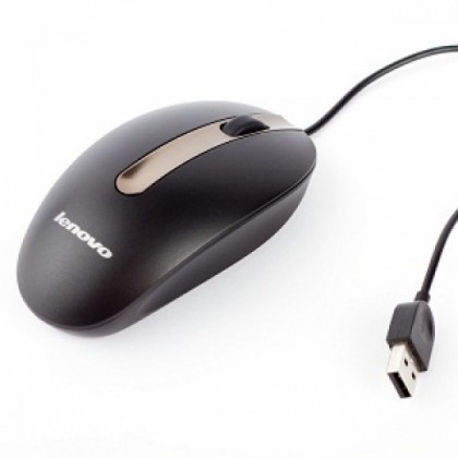 Lenovo M3803 1000 DPI USB Wired Optical Mouse - Black