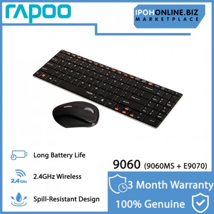 Rapoo 9060 Ultra Slim 2.4GHz Wireless Combo Keyboard & Mouse set - 9060MS + E9070
