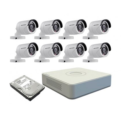 Hikvision DS-7108HGHI-F1 8CH Mobile Surveillance CCTV Turbo HD DVR + Hikvision DS-2CE16D0T-IRF 2MP IR Bullet Camera + 1TB Toshiba CCTV HDD Hikvision DS-7108HGHI-F1 8CH Mobile Surveillance CCTV Turbo HD DVR + Hikvision DS-2CE16D0T-IRF 2MP IR Bullet Camera + 1TB Toshiba CCTV HDD