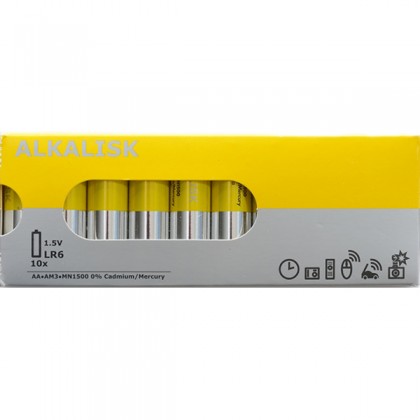IKEA ALKALISK LR03 AAA 1.5V Battery alkaline 10 pieces IKEA ALKALISK LR03 AAA 1.5V Battery alkaline 10 pieces