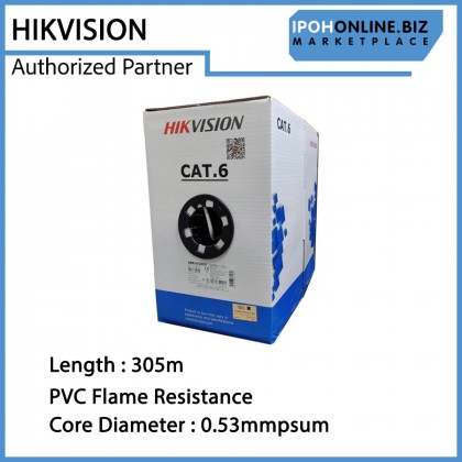 HIKVISION Cat6 305m SOLID-Bare Copper UTP Network Cable DS-1LN6-UE-W HIKVISION Cat6 305m SOLID-Bare Copper UTP Network Cable DS-1LN6-UE-W