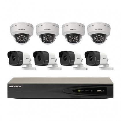 Hikvision DS-7608NI-E2/8P 8 Channel Embedded Plug & Play NVR + HIKVISION DS-2CD2021-IAX 2MP Bullet Network IP Camera x 4 + HIKVISION DS-2CD2121G0-I 2MP Dome Network IP Camera x 4 Hikvision DS-7608NI-E2/8P 8 Channel Embedded Plug & Play NVR + HIKVISION DS-2CD2021-IAX 2MP Bullet Network IP Camera x 4 + HIKVISION DS-2CD2121G0-I 2MP Dome Network IP Camera x 4