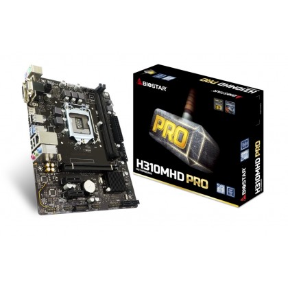 Biostar H310MHD PRO Micro ATX Motherboard + Intel Pentium Gold G5400 LGA 1151 Desktop Processor + Silicon Power 8GB DDR4 PC4 2666 UDIMM Desktop RAM DIY Set