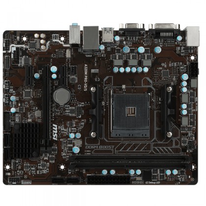 MSI A320M PRO-VD/S AMD Ryzen Athlon Socket AM4 DDR4 2666 DVI VGA USB 3.1 Micro ATX Motherboard