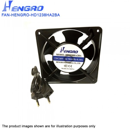 HENGRO HD1238HA2BA 120 X 38MM 220V ~ 240V 0.14A Cooling Axial Fan HENGRO HD1238HA2BA 120 X 38MM 220V ~ 240V 0.14A Cooling Axial Fan