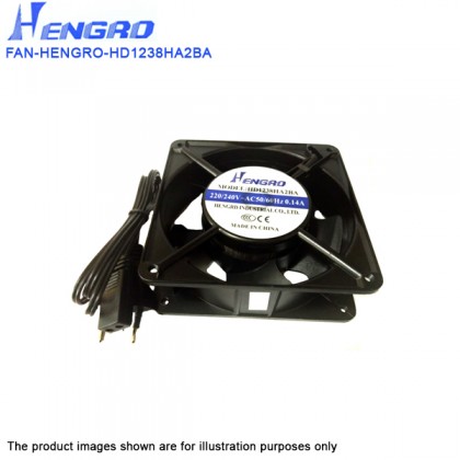 HENGRO HD1238HA2BA 120 X 38MM 220V ~ 240V 0.14A Cooling Axial Fan HENGRO HD1238HA2BA 120 X 38MM 220V ~ 240V 0.14A Cooling Axial Fan