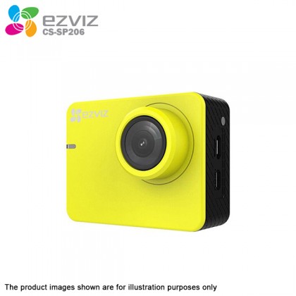 EZVIZ S2 Action + Dash 1080p 60fps Waterproof Camera with Wi-Fi Bluetooth CS-SP206 Yellow - FOC 16GB Micro SD EZVIZ S2 Action + Dash 1080p 60fps Waterproof Camera with Wi-Fi Bluetooth CS-SP206 Yellow - FOC 16GB Micro SD