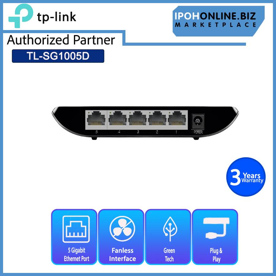 TPLink TLSG1005D 5Port Gigabit Desktop Switch