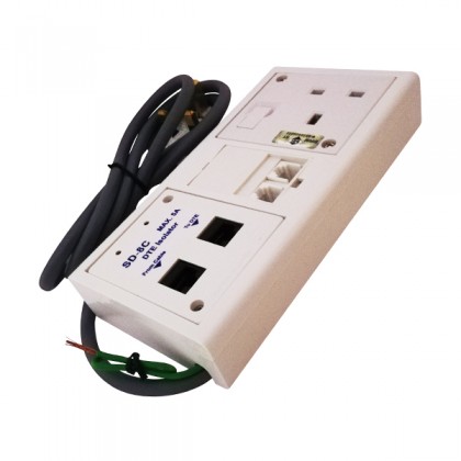 Cal-Lab Lightning Isolators CLLI SD-UCC4+DSL 1 Power & 2 X RJ45 sockets + DSL in-out Protection Cal-Lab Lightning Isolators CLLI SD-UCC4+DSL 1 Power & 2 X RJ45 sockets + DSL in-out Protection