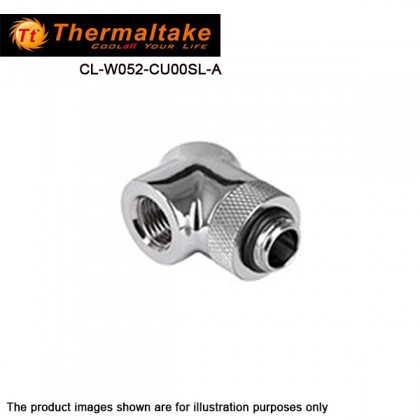 Thermaltake CL-W052-CU00SL-A Pacific G 1/4 90 Degree Adapter - chrome