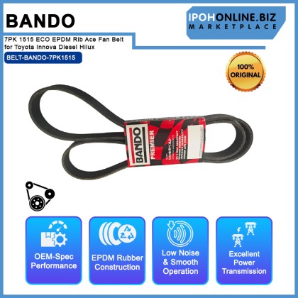 Bando 7PK 1516 / 7PK 1515 ECO EPDM Rib Ace Fan Belt for Toyota Innova Diesel Hilux Bando 7PK 1516 / 7PK 1515 ECO EPDM Rib Ace Fan Belt for Toyota Innova Diesel Hilux
