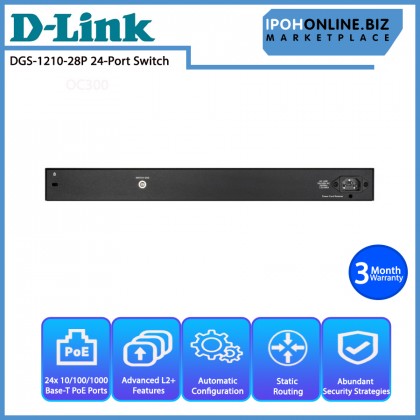 D-Link 28 Port Layer 2 Smart Managed Gigabit PoE Network Switch DGS-1210-28P D-Link 28 Port Layer 2 Smart Managed Gigabit PoE Network Switch DGS-1210-28P