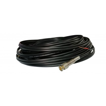 25 Meter RG59 + DC Jack Black Coaxial CCTV Camera Cable with BNC connectors
