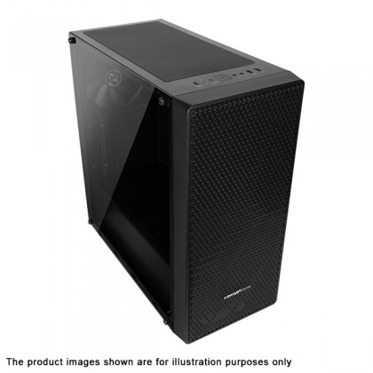 Gaming Freak ABKO NCORE CRONOS 650 Premium Middle Tower Tuning Case M-ATX/ATX with Full Acrylic Window - Black