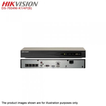 Hikvision DS-7604NI-K1/4P(B) 4 Channel Embeded Plug & Play 4K Network Video Recorder Hikvision DS-7604NI-K1/4P(B) 4 Channel Embeded Plug & Play 4K Network Video Recorder