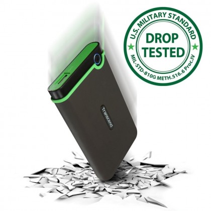 Transcend 1TB StoreJet M3 Military Drop Tested USB 3.0 Portable Hard Drive - Iron Gray Transcend 1TB StoreJet M3 Military Drop Tested USB 3.0 Portable Hard Drive - Iron Gray