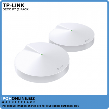 TP-LINK AC1300+AV600 Whole Home Hybird Mesh Wi-Fi System - Deco P7 (2-Pack) With Powerline