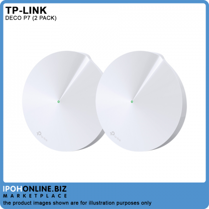 TP-LINK AC1300+AV600 Whole Home Hybird Mesh Wi-Fi System - Deco P7 (2-Pack) With Powerline