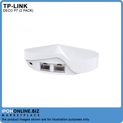 TP-LINK AC1300+AV600 Whole Home Hybird Mesh Wi-Fi System - Deco P7 (2-Pack) With Powerline