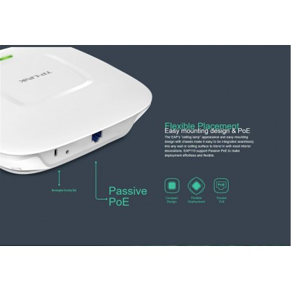 TP-Link Auranet EAP110 300Mbps Wireless N Ceiling Mount Access Point TP-Link Auranet EAP110 300Mbps Wireless N Ceiling Mount Access Point
