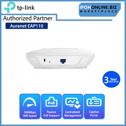 TP-Link Auranet EAP110 300Mbps Wireless N Ceiling Mount Access Point TP-Link Auranet EAP110 300Mbps Wireless N Ceiling Mount Access Point